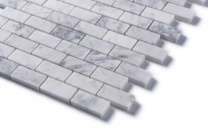 Carrara White 1x2 Polished Mosaic