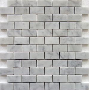 Carrara White 1x2 Polished Mosaic