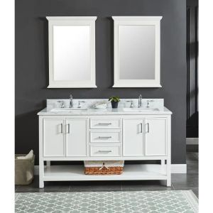 FREE SHIPPING - Manhattan Dove White 25x36 Bathroom Mirror