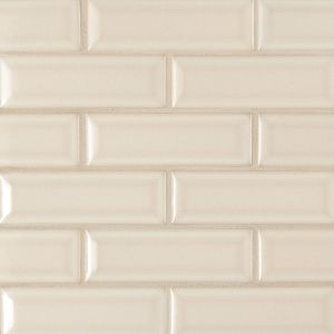 Antique White 2x6 Beveled Handcrafted Subway Tile