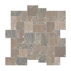 Autumn Brown 1" Ashlar Pattern Sandstone Paver