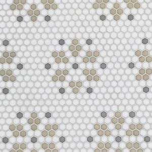 FREE SHIPPING - Bayeux Country Geometro Recylcled Glass Mosaic Tile