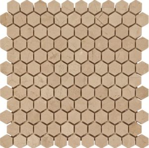 Crema Marfil Hexagon 12X12 Tumbled