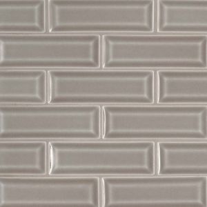 Dove Grey Beveled 2x6 Subway Tile