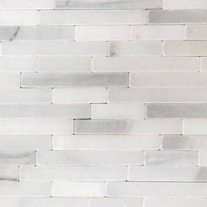 Greecian White 8x18 Tumbled Mosaic