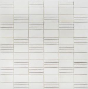 FREE SHIPPING - Carrara White Hammered Mosaic