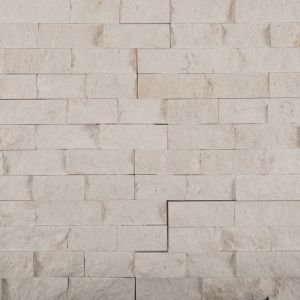 Mayra White Limestone 6x24 Ledger Panel