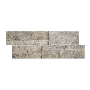 XL Silver Travertine 9x24 Splitface Slate Ledger Panel