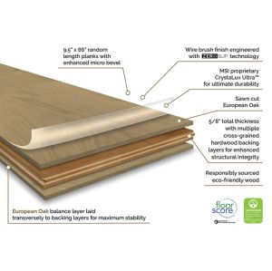 MCCARRAN - Atwood 9.45" x 86.6" Engineered Hardwood Flooring (XL Size)