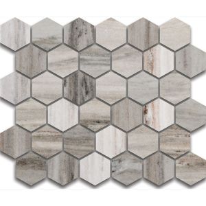 FREE SHIPPING - Palisandro 2" Hexagon Honed Marble