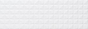 Dymo Chex White 12x36 Glossy Ceramic Wall Tile