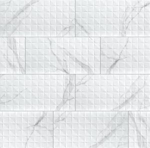 Dymo Statuary Chex White 12x24 Glossy Ceramic Tile