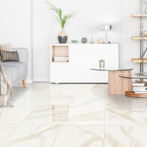 Eden Calacatta 24x24 Polished Porcelain Floor And Wall Tile