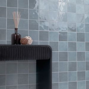 Renzo Denim 5x5 Glossy Handcrafted Tile