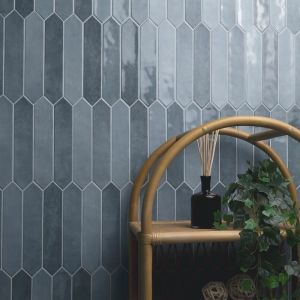 Renzo Denim Glossy Pickett Tile