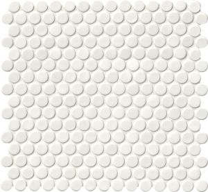 Domino White Glossy Basketweve Mosaic