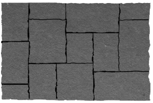 Lime Black 24x24 3CM (1.25") Limestone Pavers - ROCKFACED