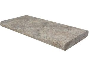 FREE SHIPPING - Double Bullnose Silver Travertine 14x24 5CM Pool Coping