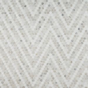 Angora Sazi 1" Hexagon Polished Marble Mosaic Floor and Wall Tile