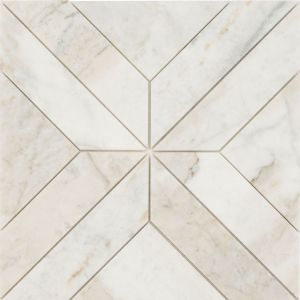 Arabescato Venato White Argyle Pattern Marble Tile