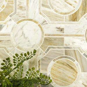 Athena Gold Regency Polished Waterjet Mosaic