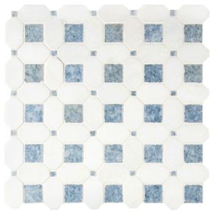 Azula Hatchwork Polished Marble Mosaic