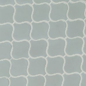 FREE SHIPPING - Gray Glossy Arabesque Mosaic