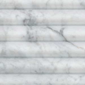 Carrara White Milano Ribbo 12x24 Honed Marble Tile