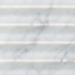 Carrara White Valentino Fluto 12x24 Honed Marble Tile