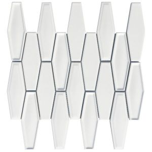 FREE SHIPPING - Pietra White 8mm Elongated Hexagon