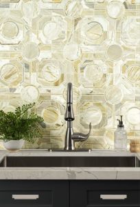 Athena Gold Regency Polished Waterjet Mosaic