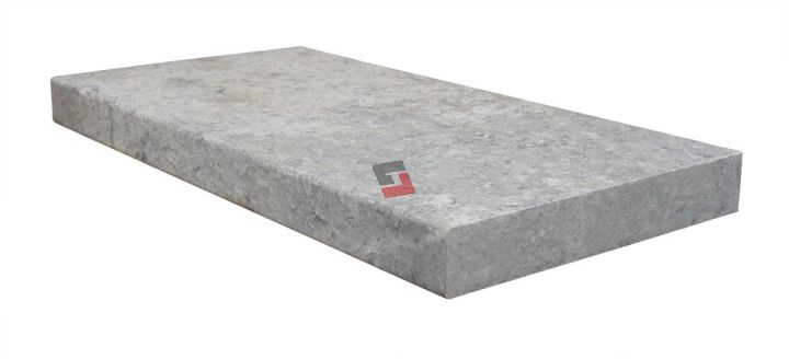 Silver Travertine 12x24 3CM Modern Edge Pool Coping